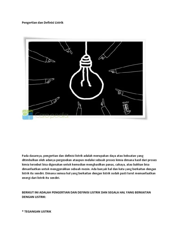Pengertian Dan Definisi Listrik | PDF