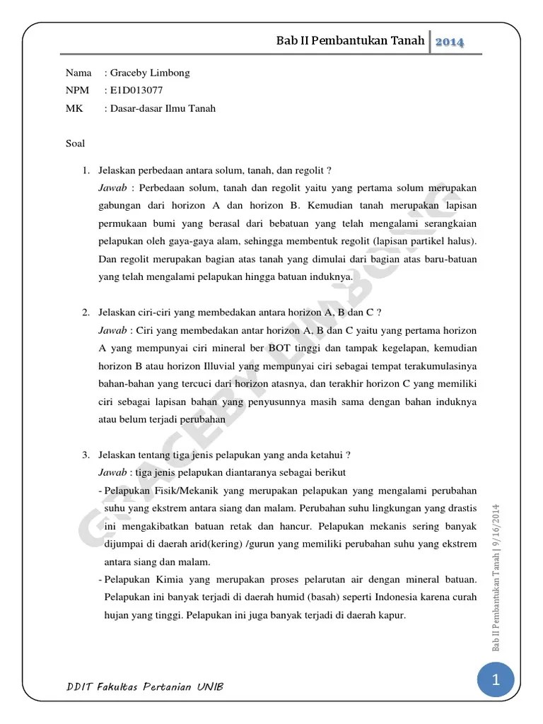 Soal Pembentukan Tanah | PDF