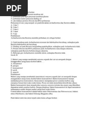 Soal Tentang Bakteri | PDF