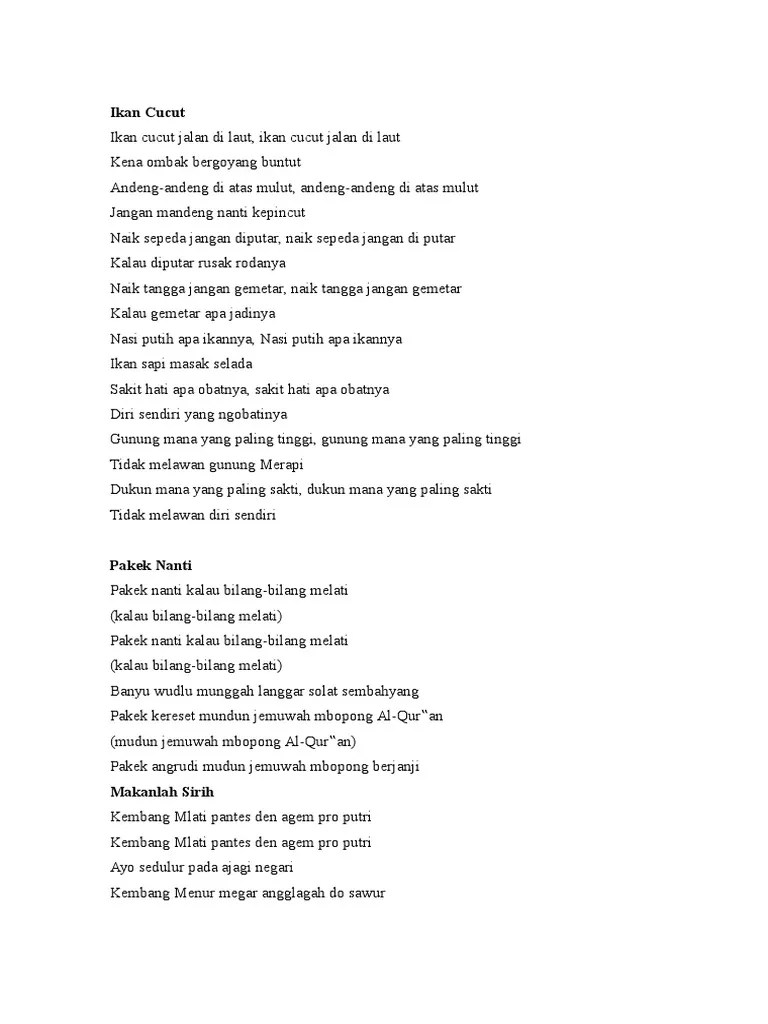 Syair Lagu NDolalak | PDF