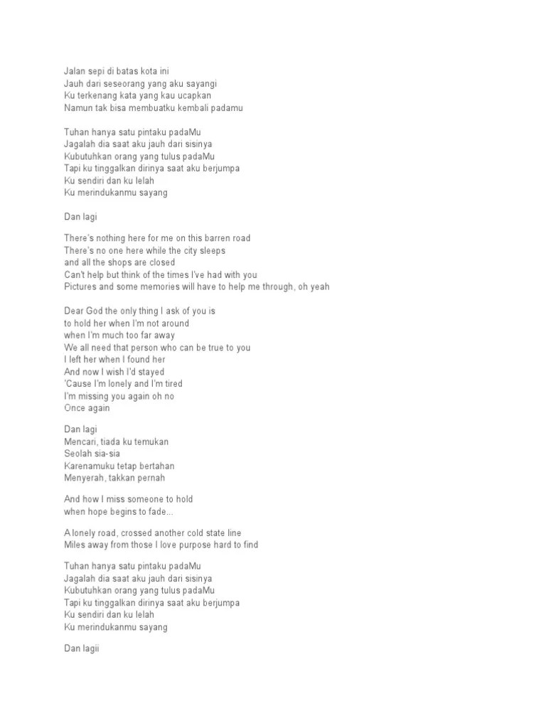 Lirik Dear God Indonesia | PDF