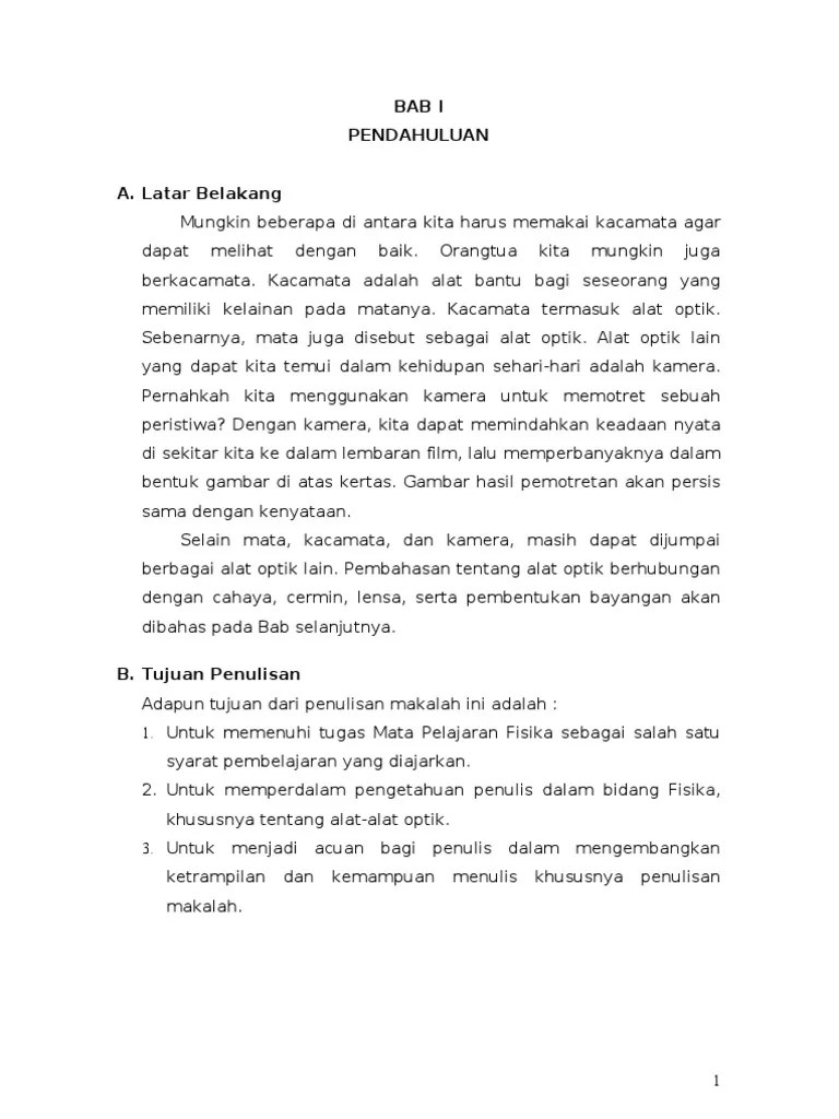 Makalah Tentang Alat Optik | PDF