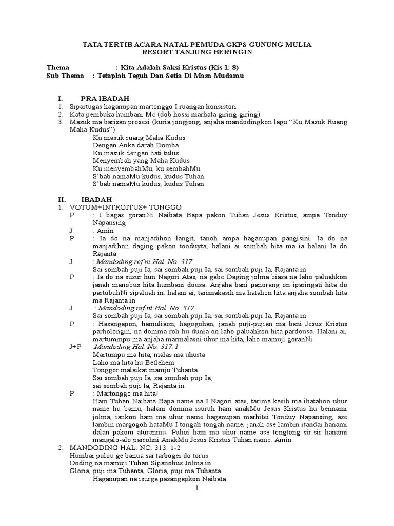 Tertib acara 1 muharram ramadhan def. Tata Tertib Acara Natal Pemuda Gkps Gunung Muliaaaa Pdf