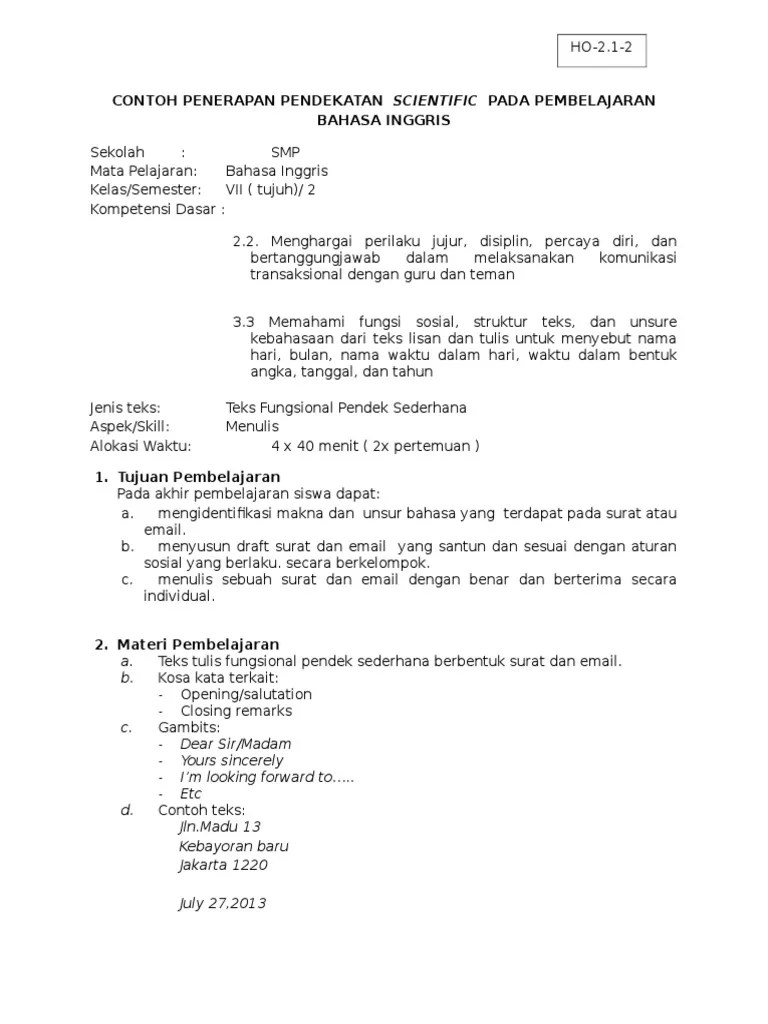 Menggunakan bahasa yang baik dan sopan dalam kegiatan pembelajaran. Contoh Email Dalam Bahasa Inggris Untuk Teman Barisan Contoh