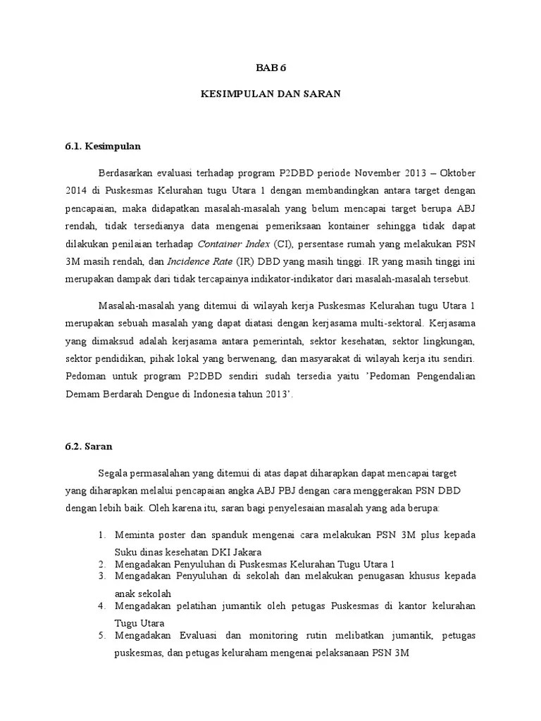 Bab 6 Kesimpulan Dan Saran | PDF