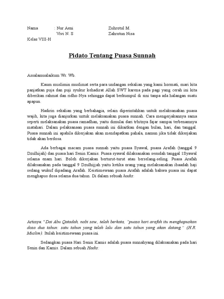 Pidato Tentang Puasa | PDF