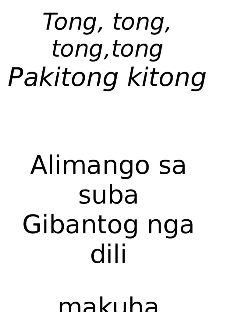 Tong Tong Pakitong | PDF