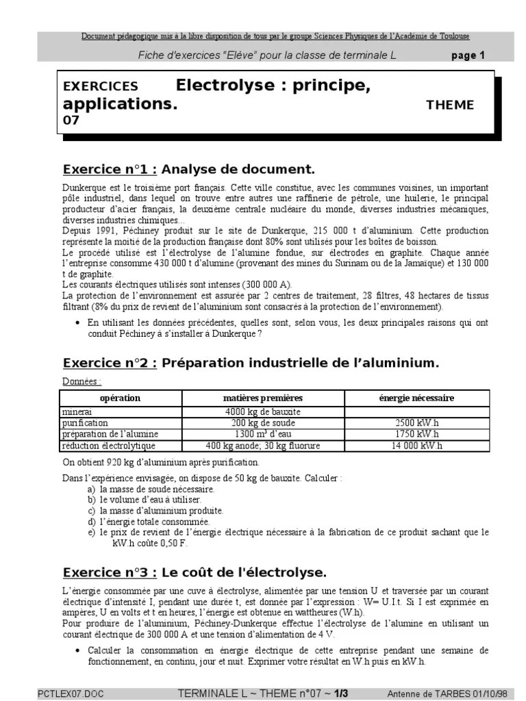Document Pédagogique Mis À La Libre Disposition | PDF | Atomes | Aluminium