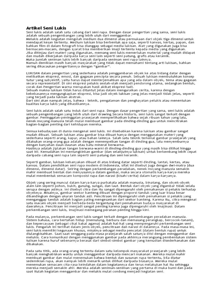 Artikel Seni Lukis | PDF