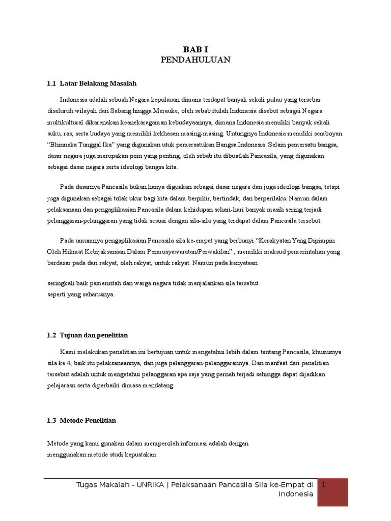 Makalah Sila Ke-4 | PDF