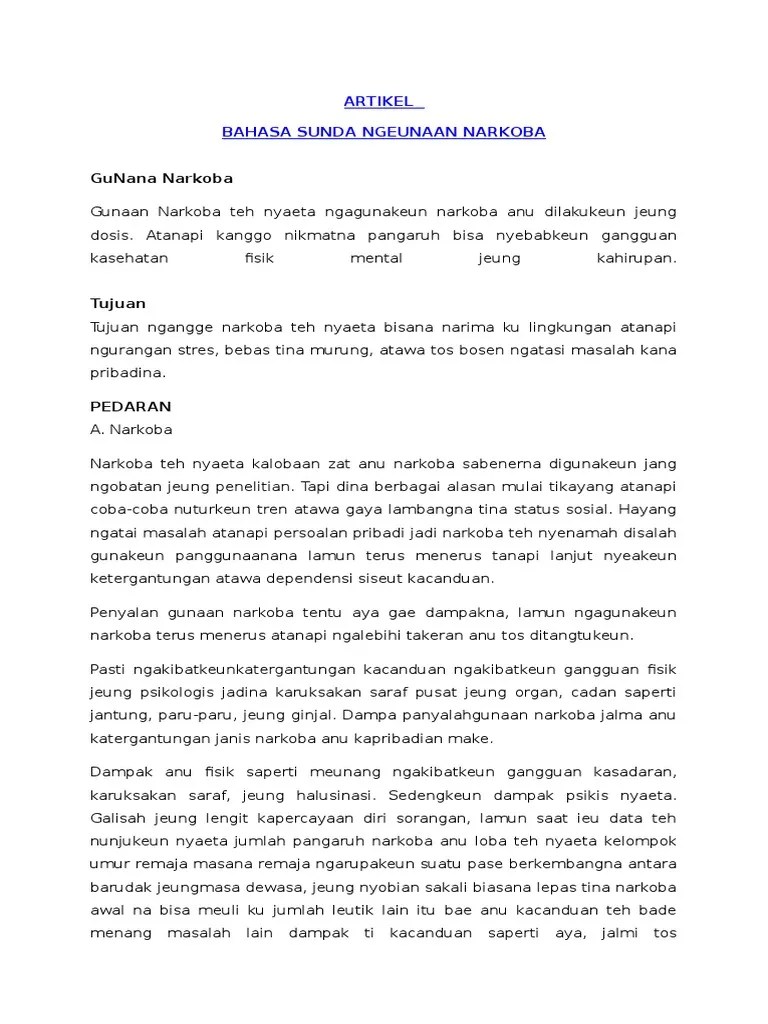 Artikel Basa Sunda Tentang Lingkungan – Rasanya