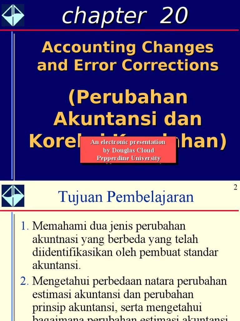 Contoh soal auditing persediaan pilihan ganda : Perubahan Akuntansi & Koreksi Kesalahan.ppt