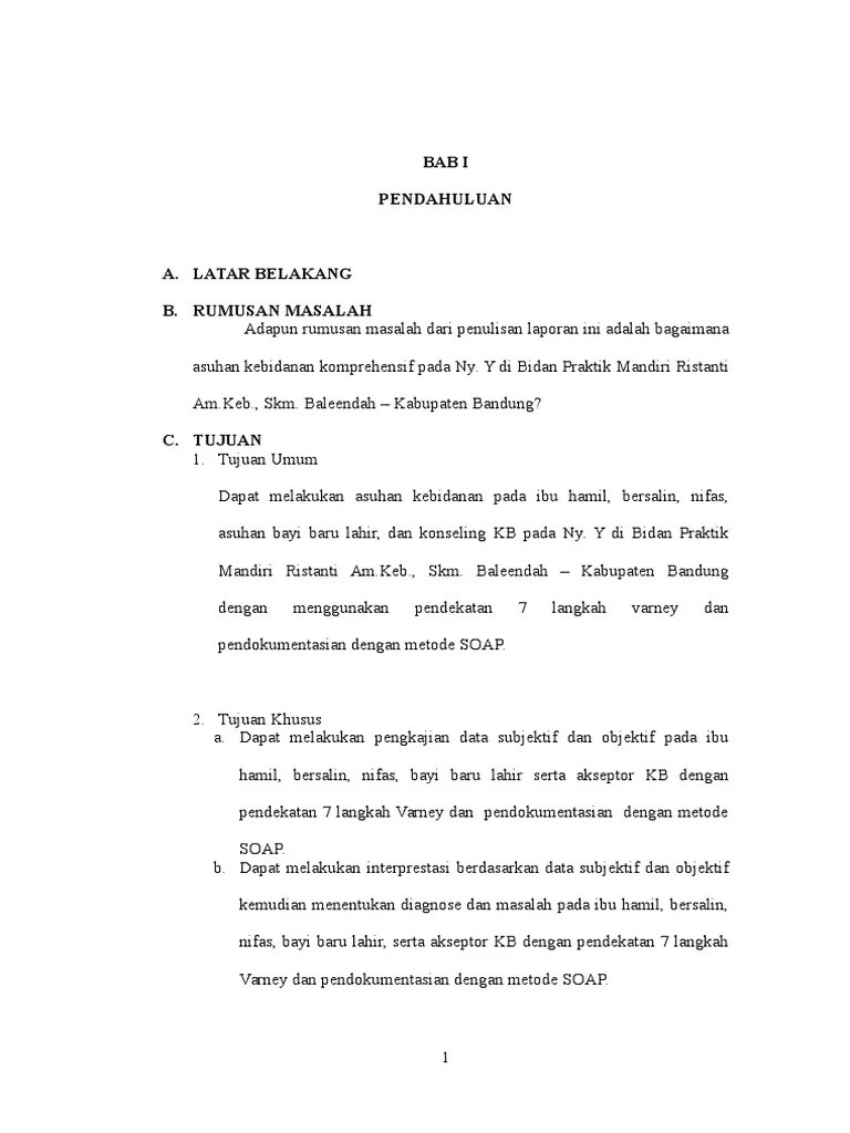 Laporan studi kasus ini bertujuan untuk melaksanakan asuhan kebidanan pada ibu bersalin dengan rangsangan puting susu di bpm lilik kustono, amd.keb desa . Asuhan Kebidanan Komprehensif Bab I Pdf