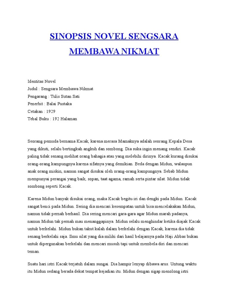 Analisis Novel Sengsara Membawa Nikmat – Dengan