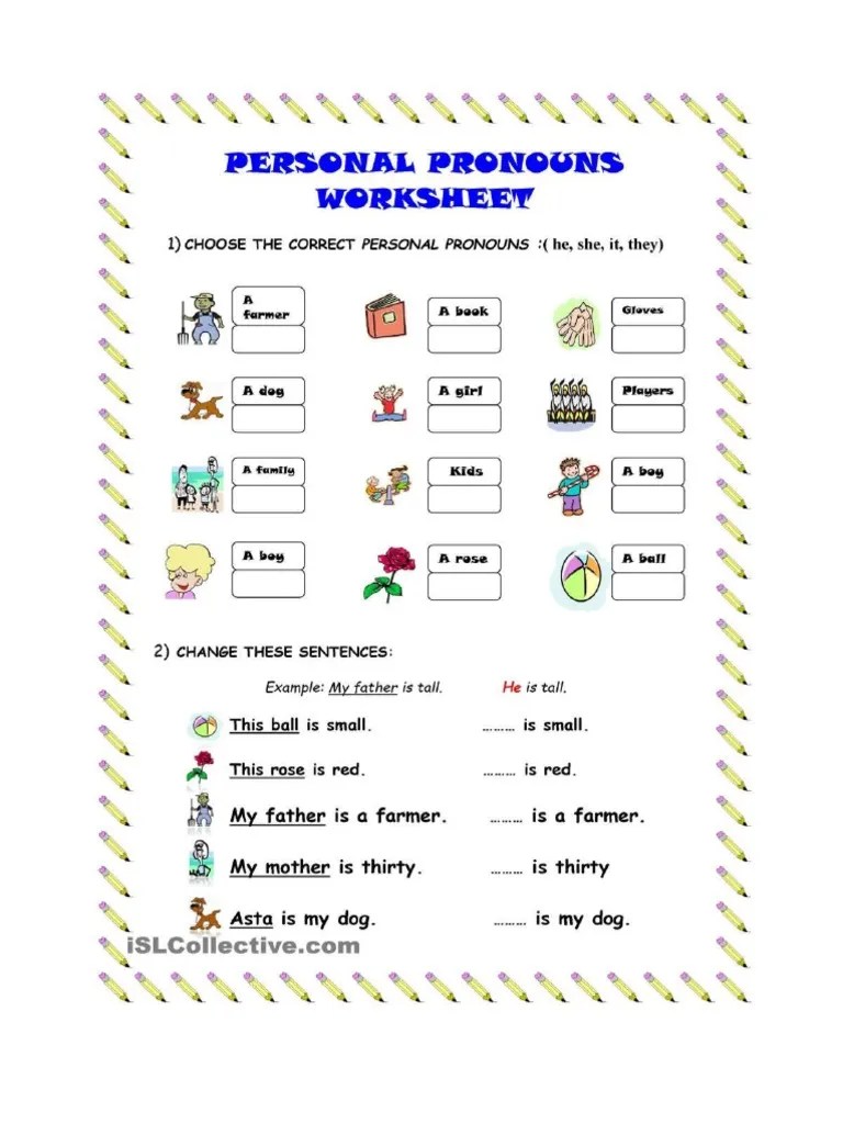 Don't worry, no one will know! Personal Pronouns Worksheet Pdf