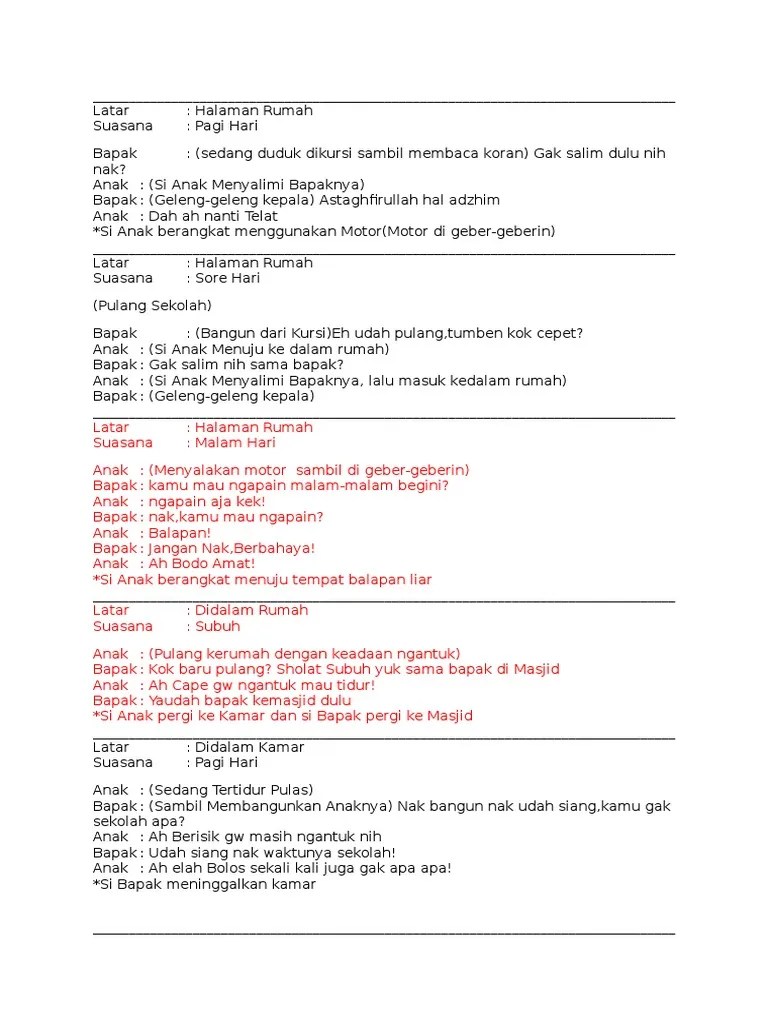 Durasi 5, 10, 15, 30 menit dan script skenario sinopsis penulisan . Contoh Skenario Film Pendek Anak Sekolah Berbagai Contoh