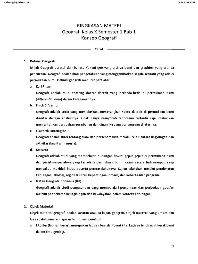 Memahami kondisi wilayah dan posisi strategis * indonesia sebagai poros maritim dunia * · 3.2. Geografi Kelas X Semester 1 Bab 1 Konsep Geografi Pdf
