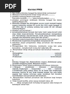 Kisi Kisi PKN | PDF