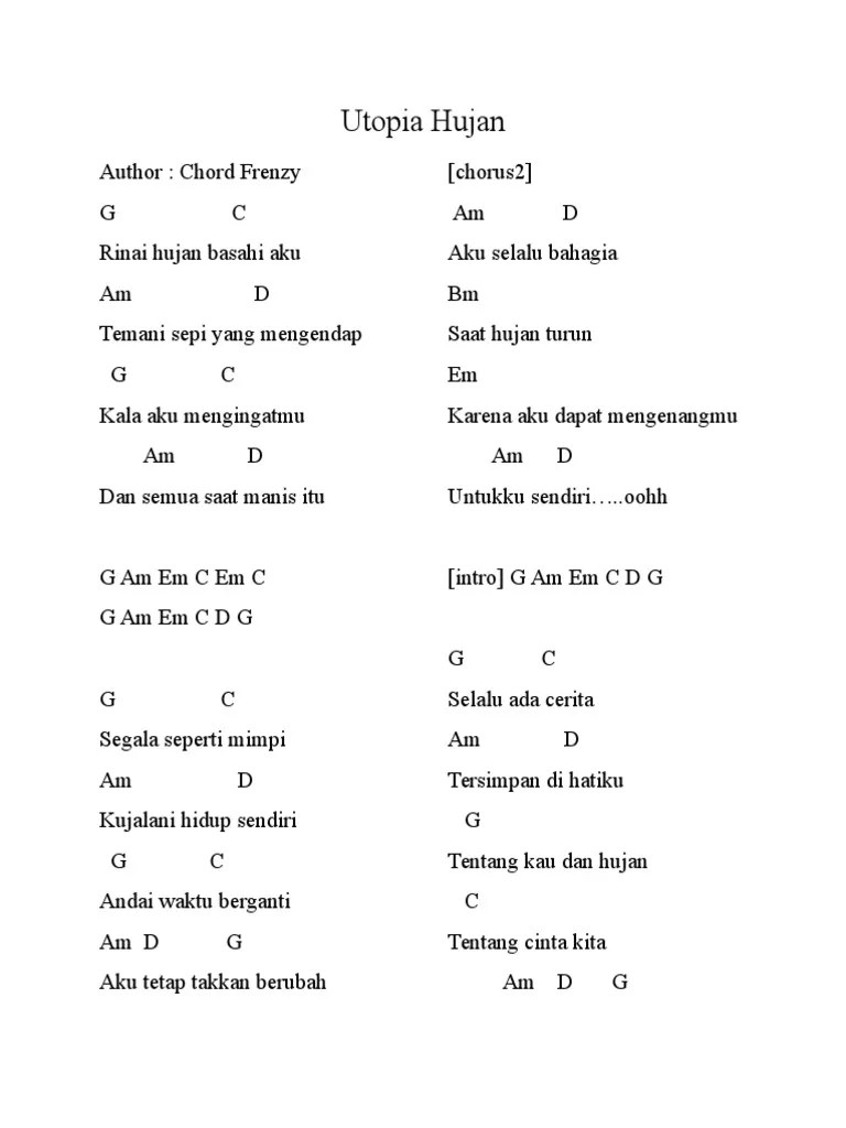 Chord gitar permata trio husiphon tu alogo lagu batak Kunci Gitar Lagu Hujan Utopia Chord Dan Lirik Lagu