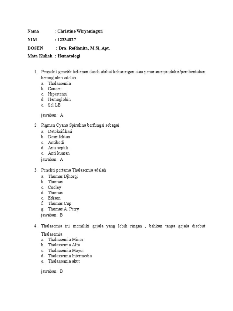 Kisi kisi soal uh ph kelas 3 tema 2 kurikulum 2013 revisi. Soal Pilihan Ganda Struktur Dan Fungsi Sel