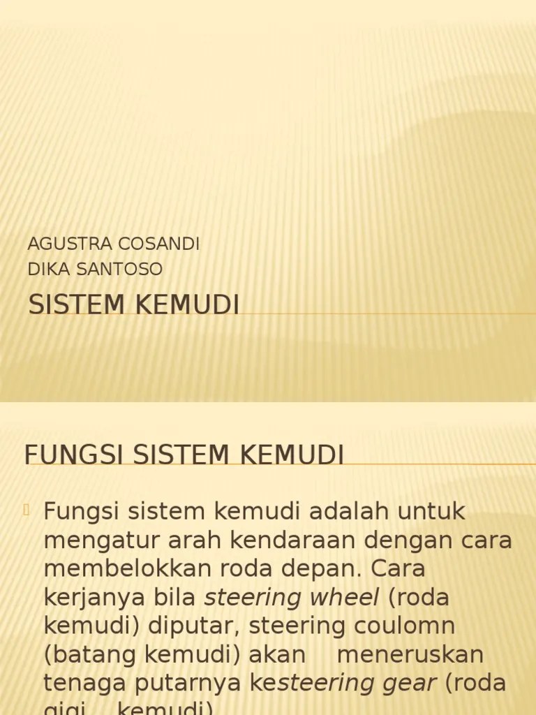 Sistem Kemudi | PDF
