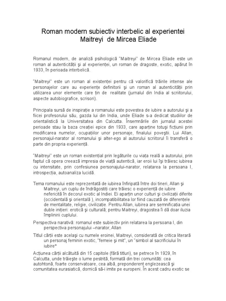 Majoritatea acestora se afla in antequeram, unde se pot. Maitreyi Pdf