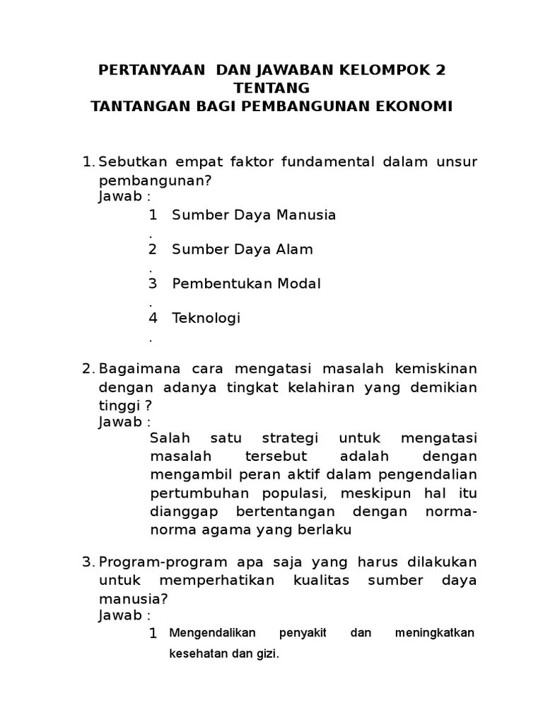 Pertanyaan Dan Jawaban Kelompok 2 | PDF