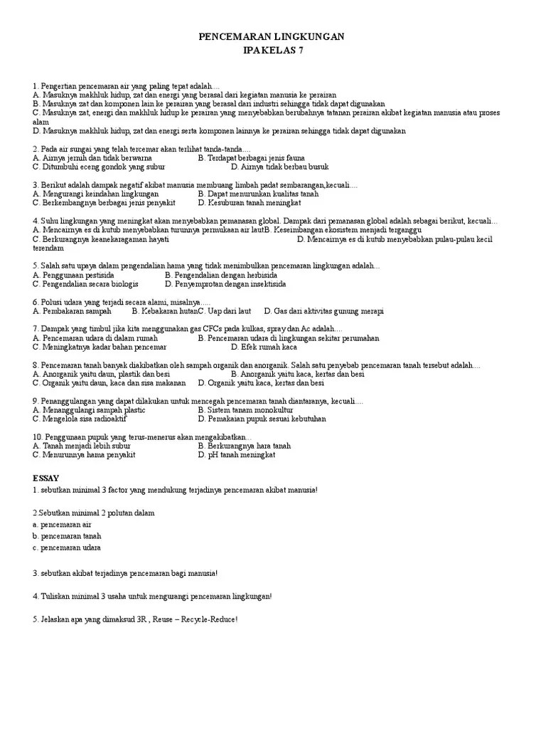 Pencemaran Lingkungan