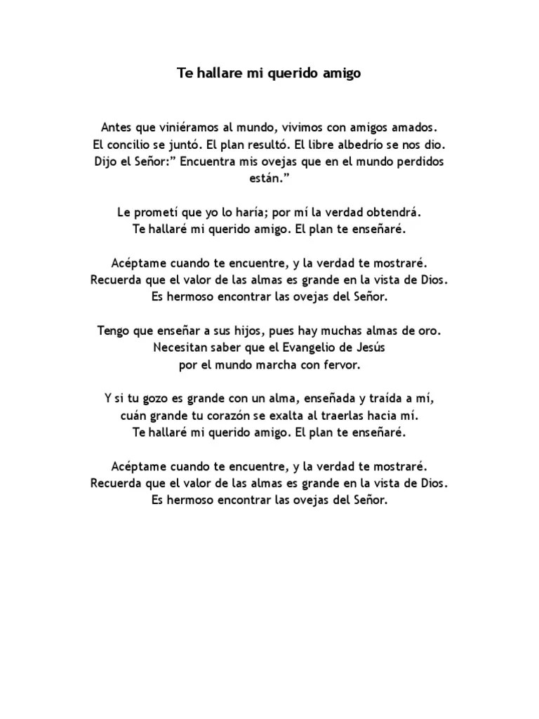 Te Hallare Mi Querido Amigo | PDF