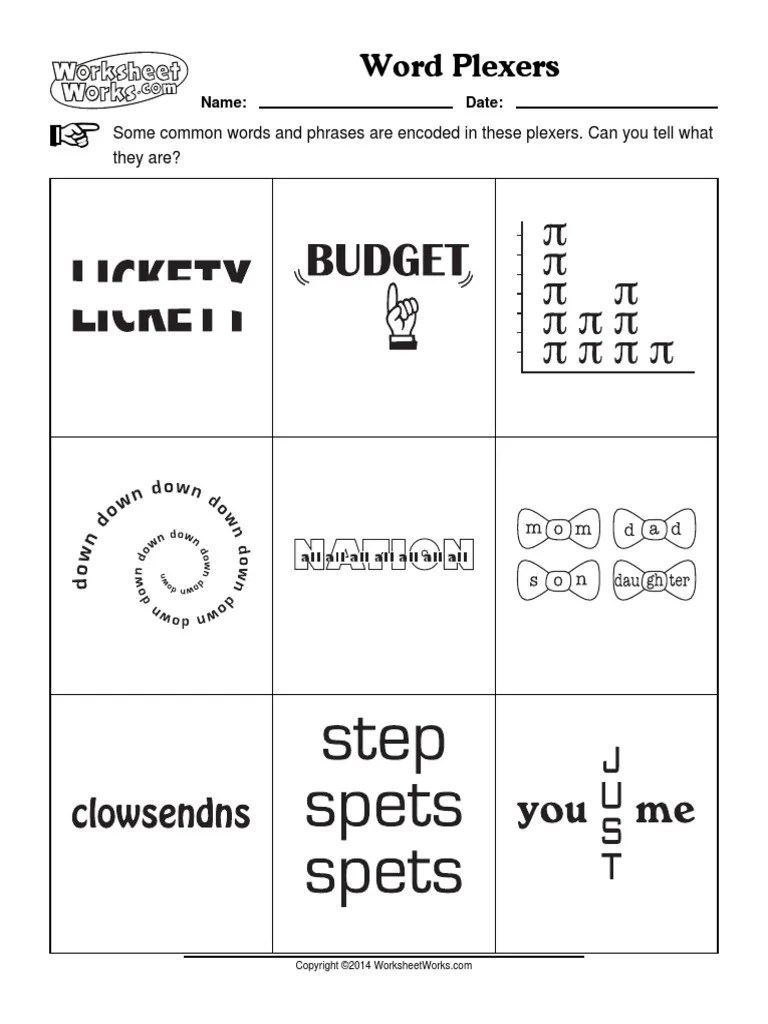 For example, kcart would be backtrack since it is the . Rebus Worksheet 4 Pdf Word Puzzles Symbols