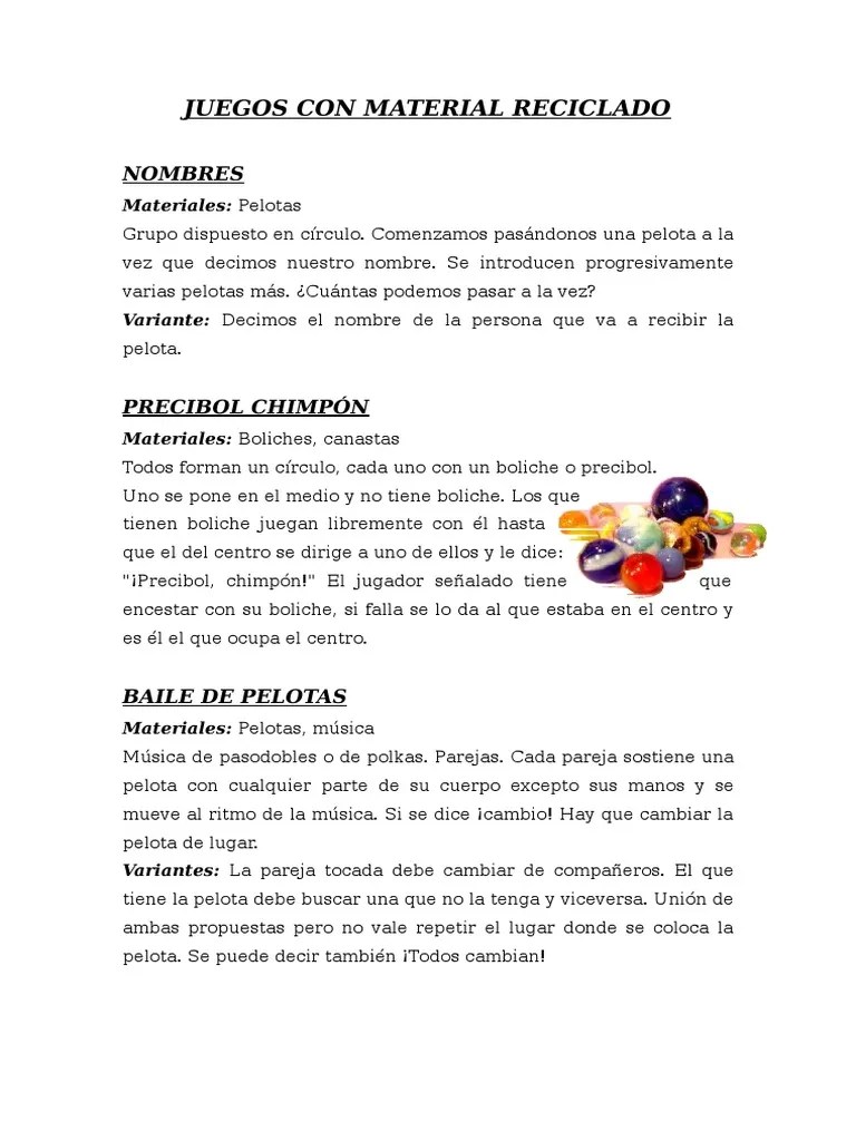 Hacer juguetes con materiales reciclados puede ser muy divertido, beneficiando a usted, a su billetera, a su hijo y, por supuesto, al medio. Juegos Con Material Reciclado Pelota Juego De Azar