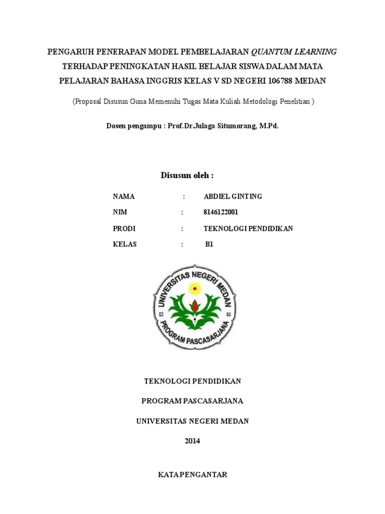 K.l yos sudarso km, 6,5, no. Cover Proposal Penelitian Pdf