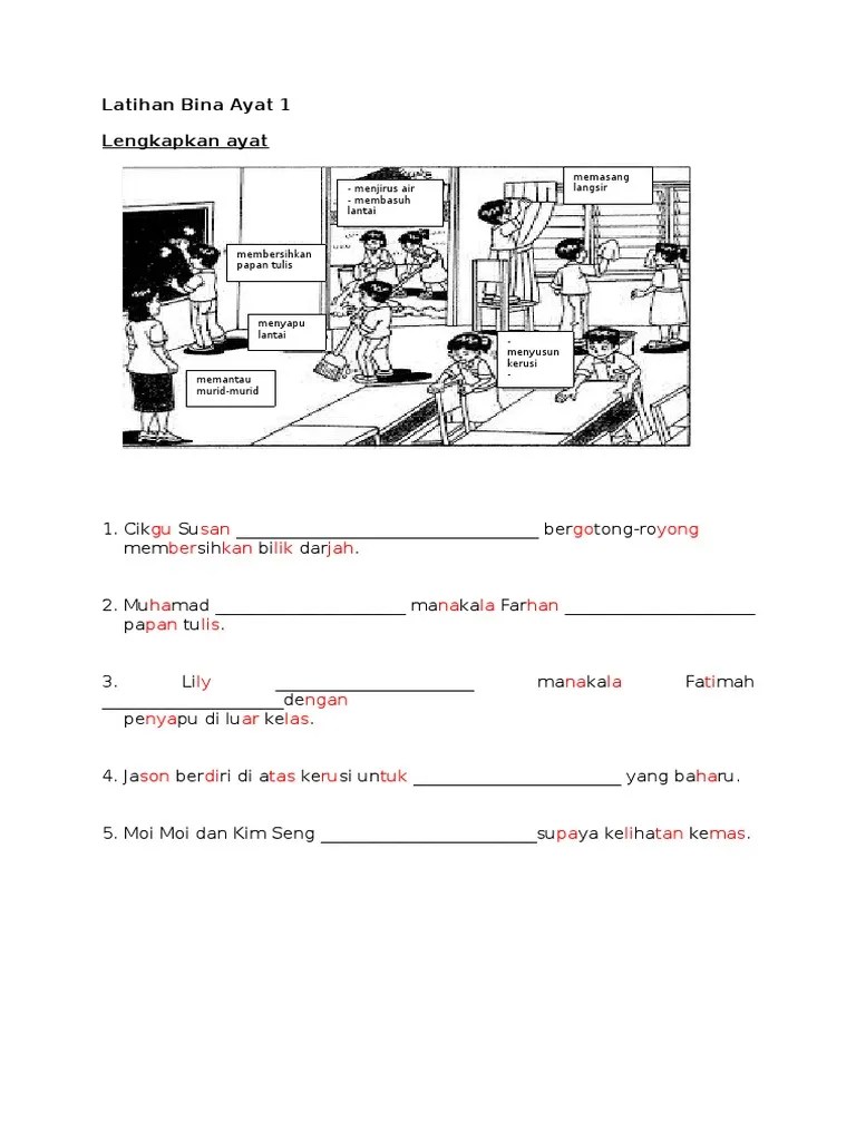 Semua murid tahun 6 ______ menduduki peperiksaan upsr pada bulan. Latihan Bina Ayat Berdasarkan Gambar Pdf