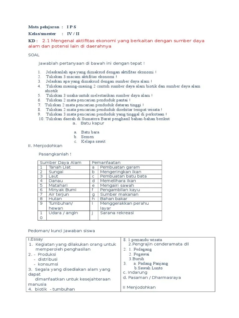 Teks cerita sejarah disajikan dalam bentuk. Bank Soal Ips Kls 4 Pdf