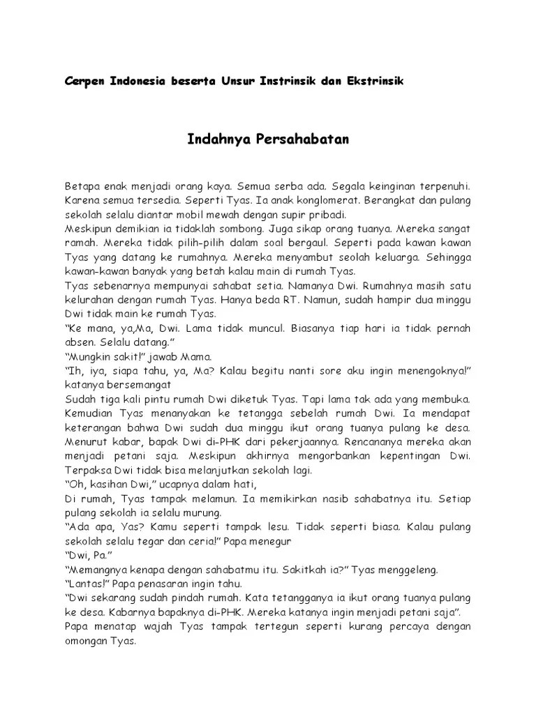 Cerita Hikayat Singkat Dan Pendek Beserta Unsur Intrinsiknya