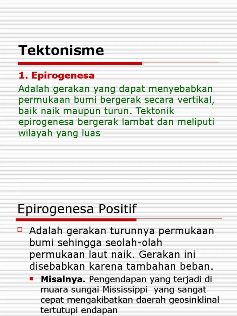 Epirogenesa Adalah Gerakan Yang Dapat Menyebabkan | PDF