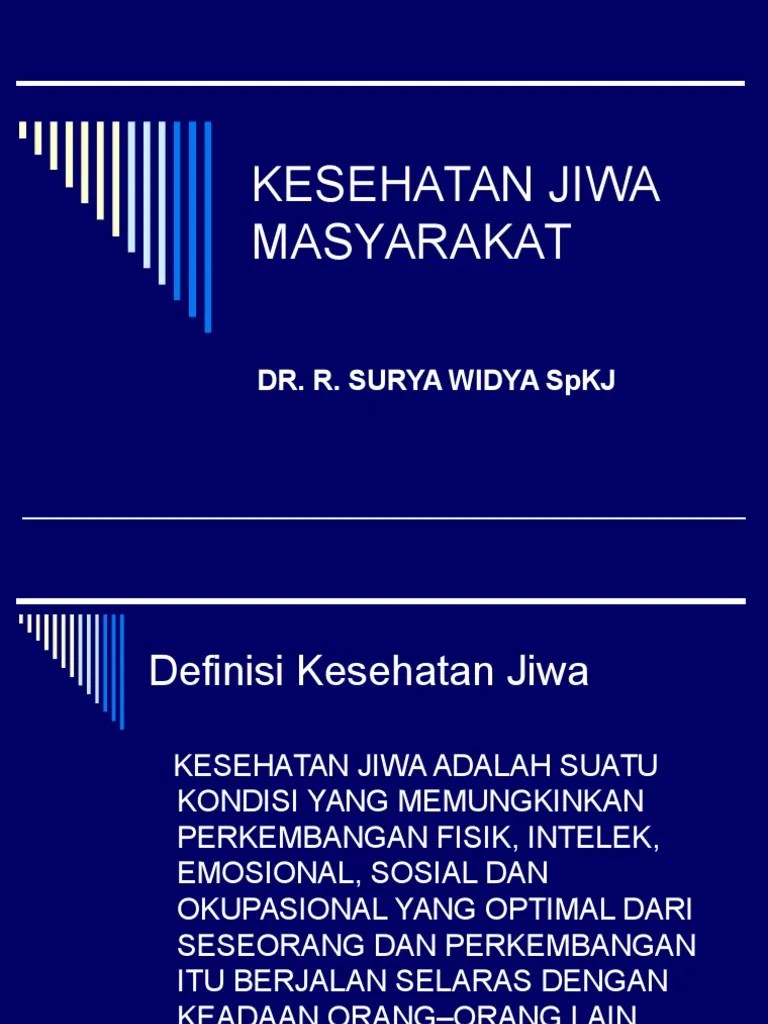 Kesehatan Jiwa Masyarakat | PDF