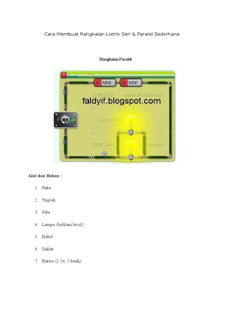 Cara Membuat Rangkaian Listrik Seri | PDF