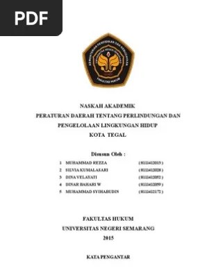 Contoh Naskah Akademik-Pplh Tegal | PDF
