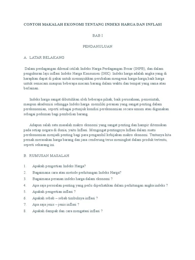 Contoh Paper Ekonomi