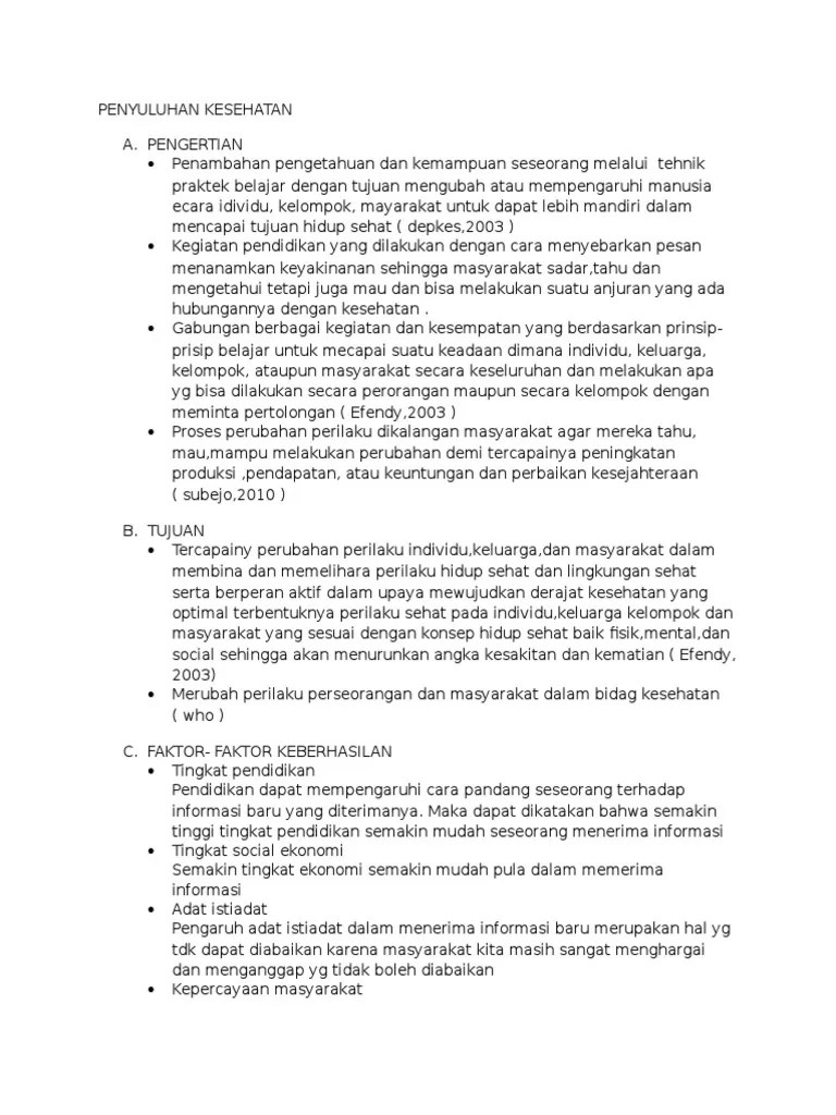 Penyuluhan Kesehatan | PDF