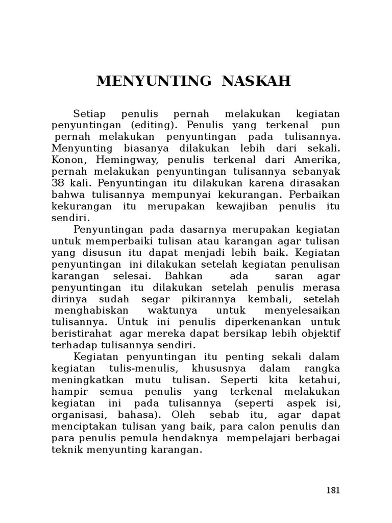 Bab Vi Menyunting Naskah | PDF