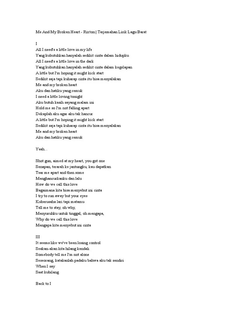 Me and My Broken Hearts | PDF