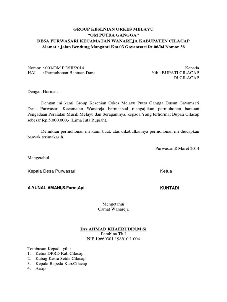 Contoh proposal pengajuan alat hadroh dan marawis 2018. Proposal Pengajuan Alat Musik Pdf