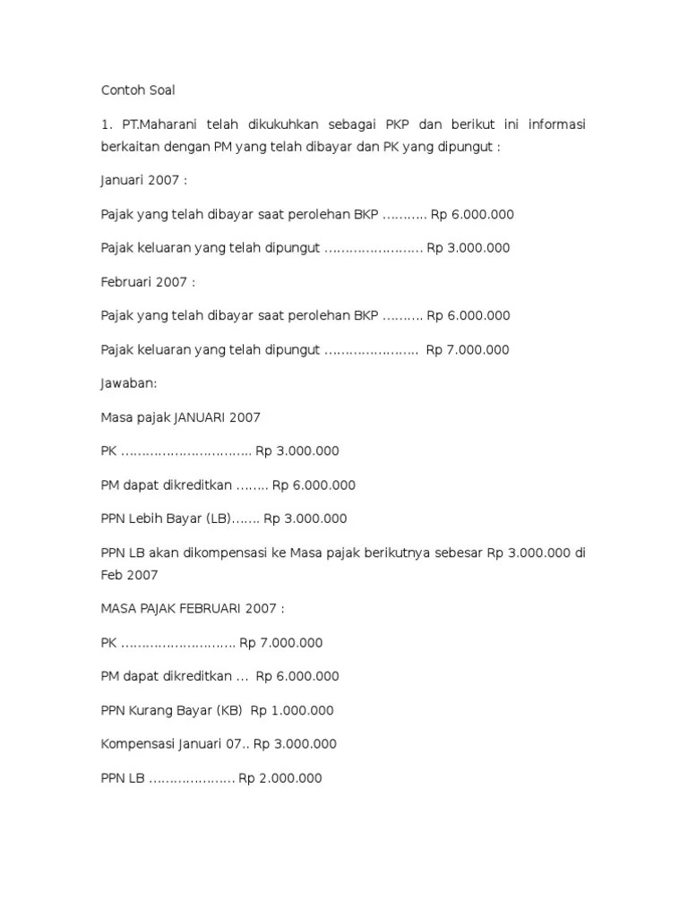Contoh soal dan jurnal pembayaran gaji karyawan. Contoh Soal Pdf