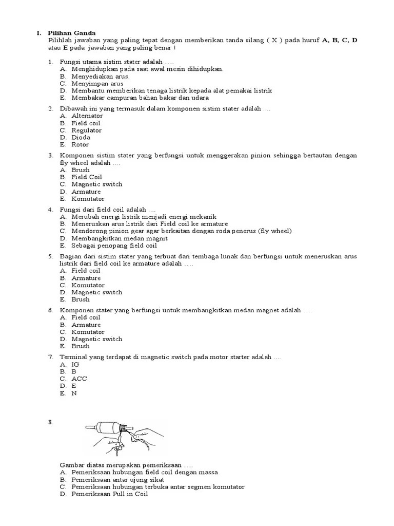 Sep 25, 2020 · soal dan kunci jawaban teknik sepeda motor kelas xi kisi kisi soal ujian teori kejuruan smk lengkap semua jurusan tahun 2019 soal latihan us un unbk smk 2019 2020 lengkap beserta pembahasannya. Soal Dan Jawaban Kelistrikan Sepeda Motor