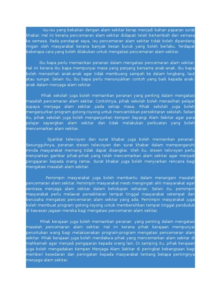 Sungai dianggap sebagai tempat untuk membuang sampah telah menyebabkan pencemaran sungai berlaku. Cara Cara Mengatasi Pencemaran Alam Sekitar Pdf