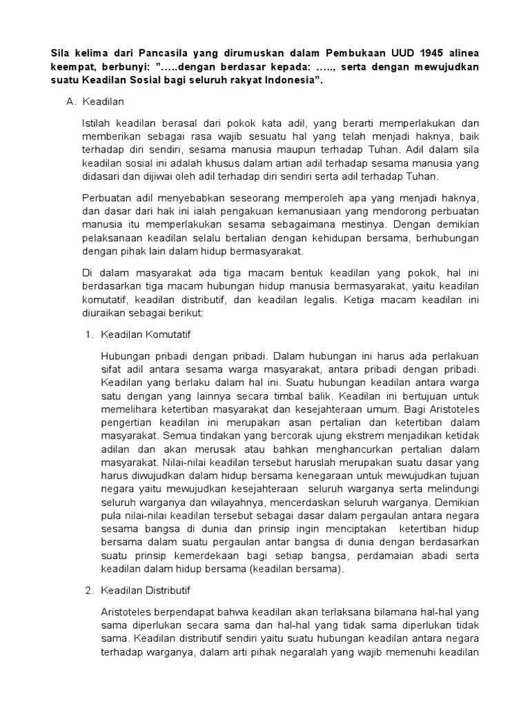 Makna Sila Ke Lima | PDF