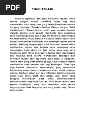Telah diberi kesempatan untuk melengkapkan dan menyiapkan kerja kursus sejarah sebagai sebahagian daripada syarat peperiksaan penilaian menengah rendah (pmr) . Penghargaan Buku Skrap Pdf