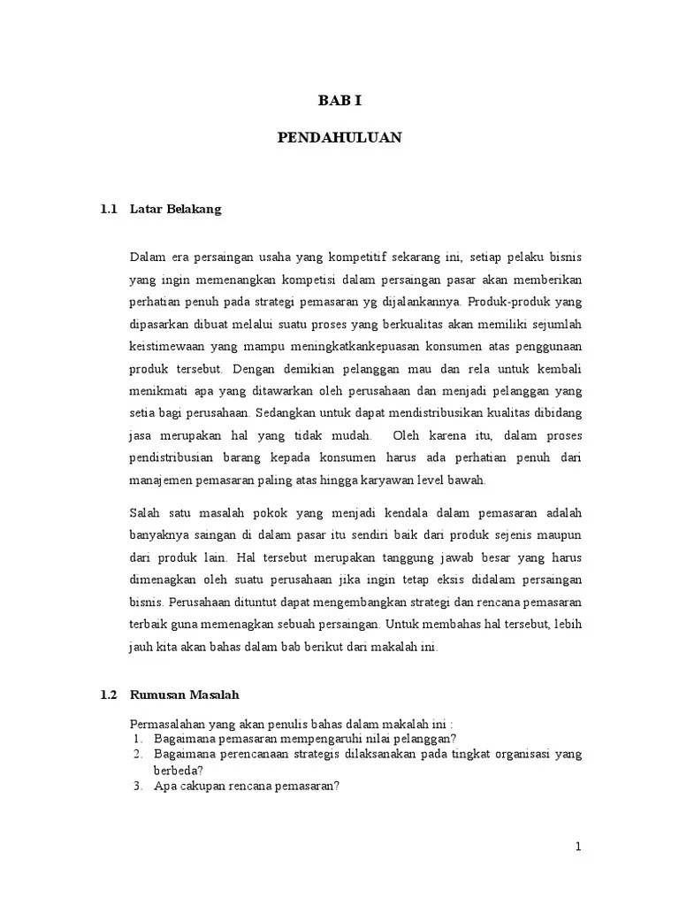 Judul analisis audit manajemen atas fungsi pemasaran dalam menilai. Makalah Manajemen Pemasaran Pdf